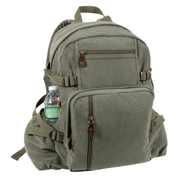 Rothco® - Jumbo Vintage™ 18" x 13.5" x 7" Olive Drab Unisex Everyday Backpack