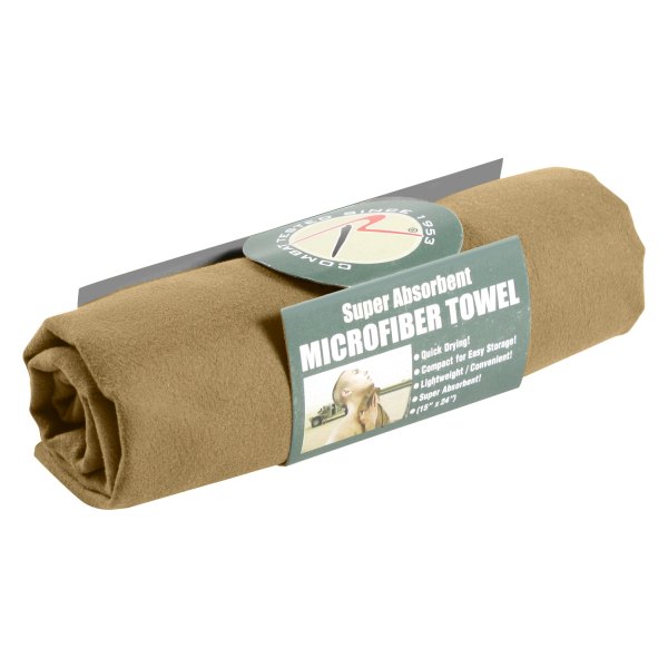 Rothco® - 24" L x 15" W Coyote Brown Microfiber Towel