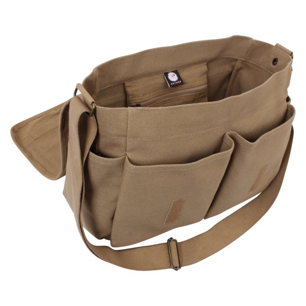 Rothco® - Vintage Unwashed™ 15" x 11" x 6" Coyote Brown Messenger Bag