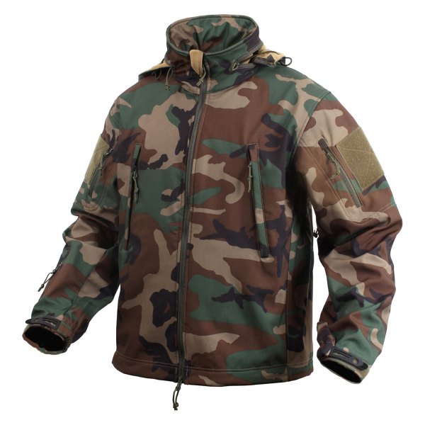 Rothco® - Special Ops Tactical Men's Small Woodland Camo Soft Shell Jacket