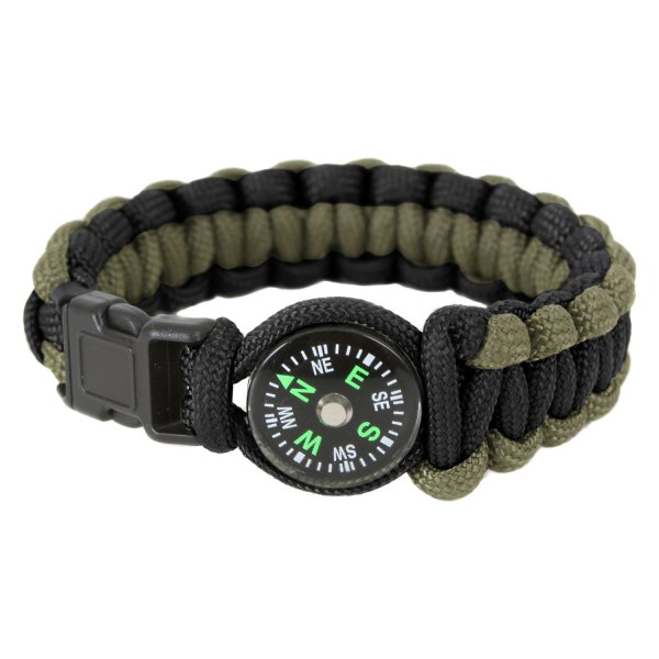 Rothco® - 7" Olive Drab/Black Polyester Paracord Bracelet