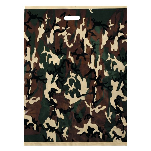 Rothco® - Deluxe™ 24" x 18" Woodland Camo Polyethylene/Plastic Shopping Tote Bags