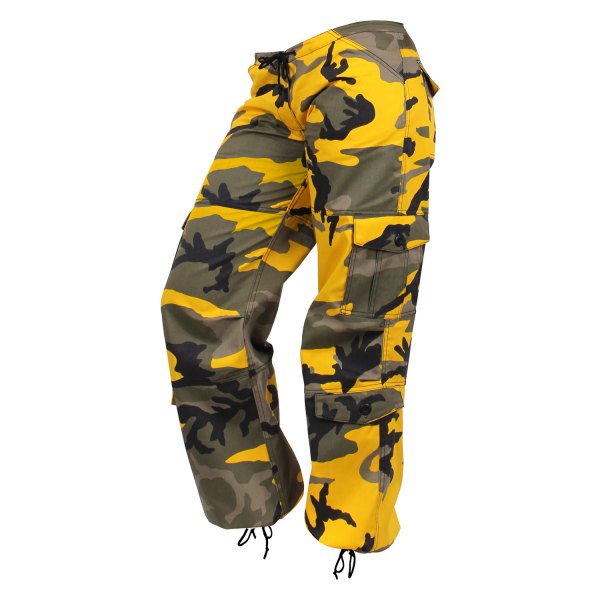 yellow camo joggers