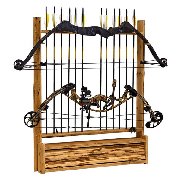 Rush Creek Creations® - Rustic™ Bow Wall Rack with Storage