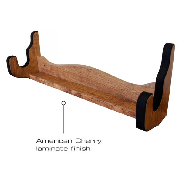 Rush Creek Creations® - 21.5" x 5.5" x 7" American Cherry Wooden 1-Gun Wall Mount Rifle Gun Rack