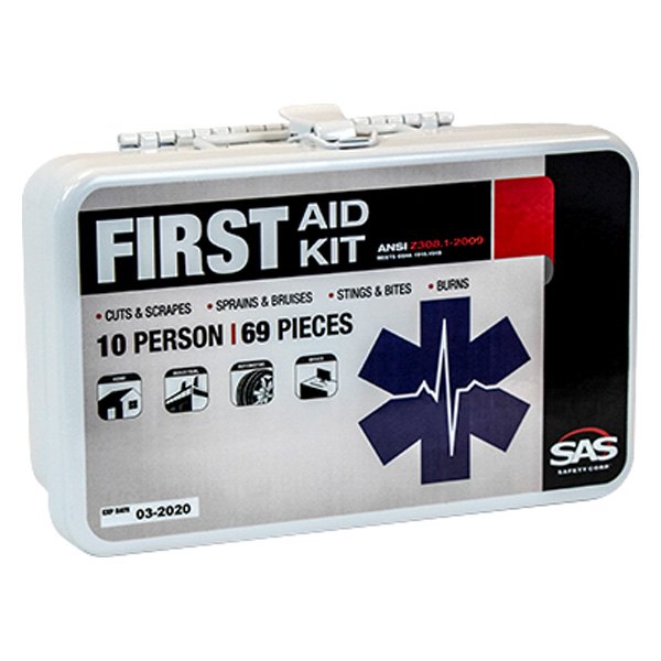 SAS Safety® - 10 Person Metal First Aid Kit