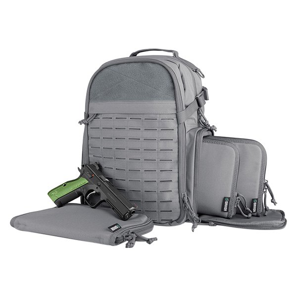gray tactical backpack