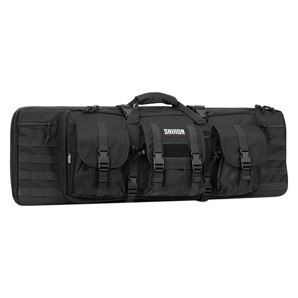 Savior Equipment® - American Classic 36" x 12.75" x 9" Obsidian Black 600D Polyester Double Rifle Soft Case