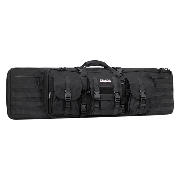 Savior Equipment® - American Classic 42" x 12.75" x 9" Obsidian Black 600D Polyester Double Rifle Soft Case