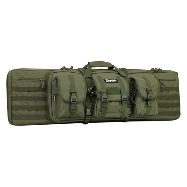 Savior Equipment® - American Classic 42" x 12.75" x 9" OD Green 600D Polyester Double Rifle Soft Case