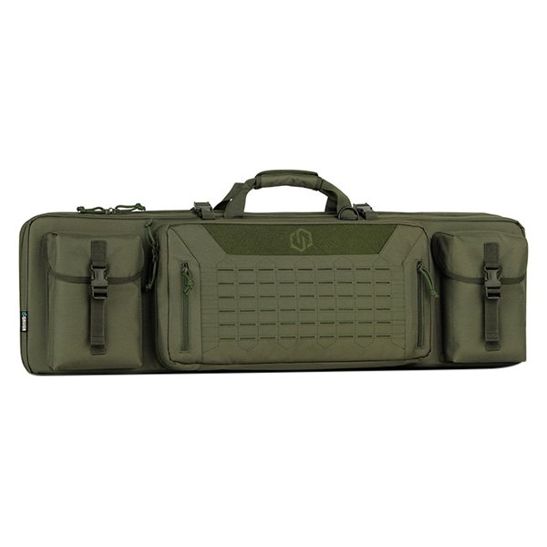 Savior Equipment® - Urban Warfare 42" x 12.75" x 7" OD Green 600D Polyester Double Rifle Soft Case