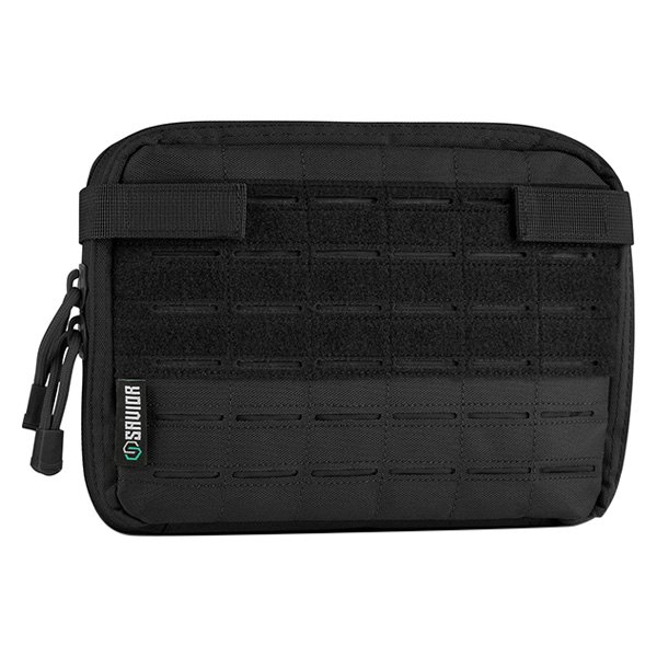 Savior Equipment® - 10" x 8" x 1.75" Black MOLLE Admin Tactical Pouch with Laser Cut