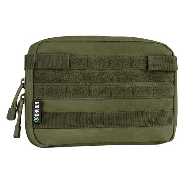 Savior Equipment® - 10" x 8" x 1.75" OD Green MOLLE Admin Tactical Pouch