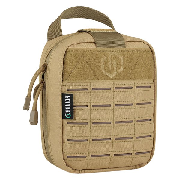Savior Equipment® - IFAK™ 6.5" x 8" x 3" FDE Tan MOLLE Tactical Pouch with Laser Cut