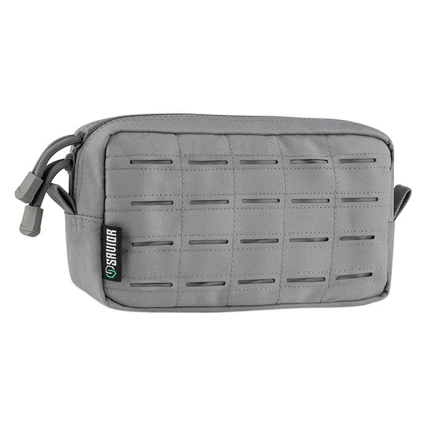Savior Equipment® - 9" x 5" x 3" SW Gray MOLLE Tactical Pouch with Laser Cut