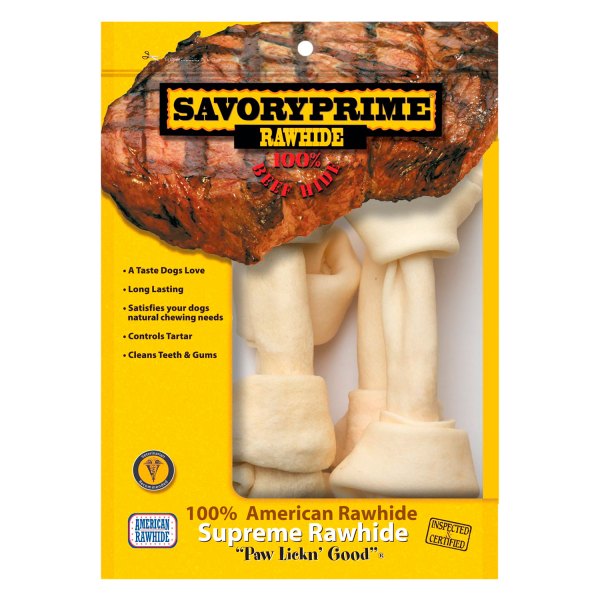 Savory Prime® - 8-9" White Large Rawhide Bones