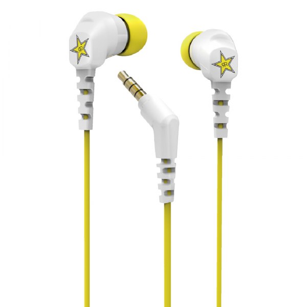 Scosche® - ThudBuds™ White Rockstar Noise Isolated Earbuds