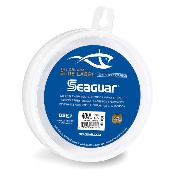 Seaguar 40FC50 Blue Label 40lb Test Fluorocarbon Fishing Line 50 Yards for sale online 