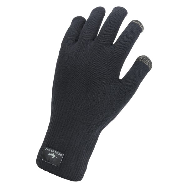 SealSkinz® - Ultra Grip Medium Black Knit/Wool Waterproof Gloves