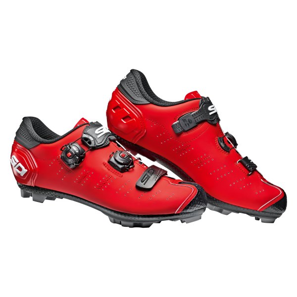 Sidi® - Men's Dragon 5™ SRS™ Matt™ MTB 7.2 Size Matte Red/Black Clip Cycling Shoes