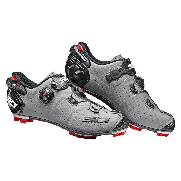 Sidi® - Men's Drako 2™ SRS™ Matt™ MTB 10 Size Matte Gray/Black Clip Cycling Shoes