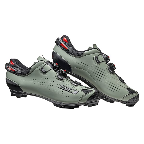 Sidi® - Men's Tiger 2™ SRS Carbon™ MTB 8.4 Size Black/Sage Clip Cycling Shoes