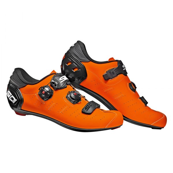 Sidi® - Men's Ergo 5™ Matt™ 12.7 Size Matte Orange/Black Road Clip Cycling Shoes