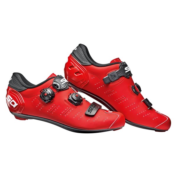 Sidi® - Men's Ergo 5™ Matt™ 7.2 Size Matte Red/Black Road Clip Cycling Shoes