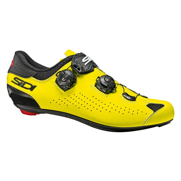 Sidi® - Men's Genius 10™ 8 Size Black/Yellow Road Clip Cycling Shoes