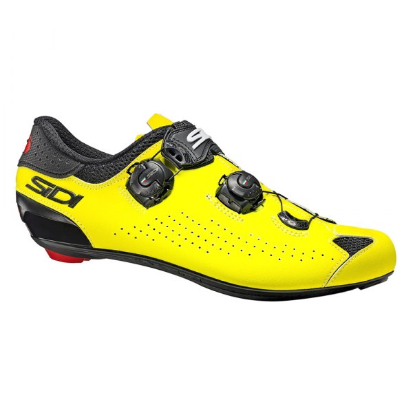 Sidi® - Men's Genius 10™ 10.4 Size Black/Yellow Road Clip Cycling Shoes