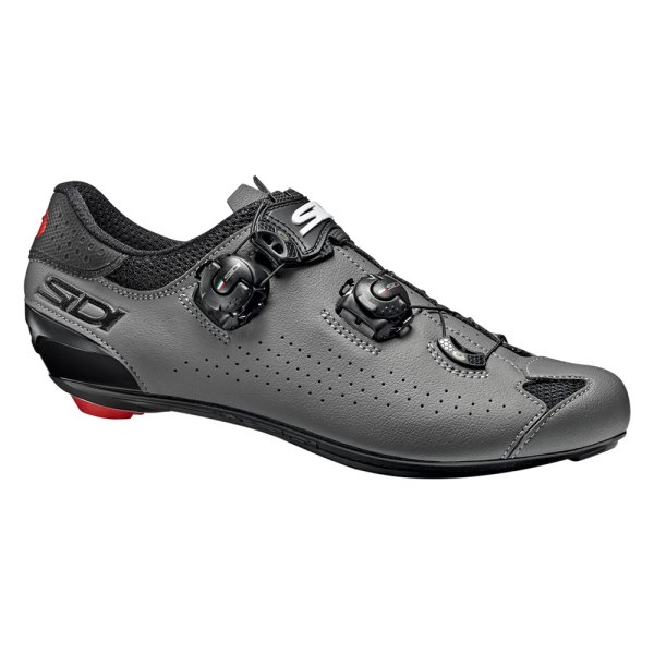 Sidi® - Men's Genius 10™ 8 Size Black/Gray Road Clip Cycling Shoes