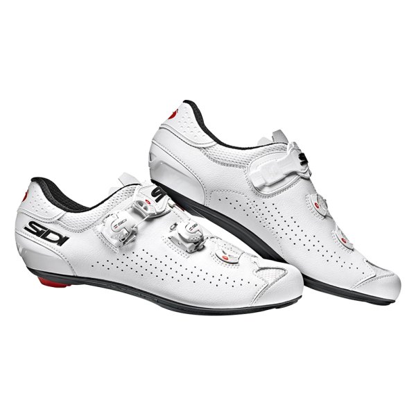 Sidi® - Men's Genius 10™ 7.6 Size White/Black Road Clip Cycling Shoes