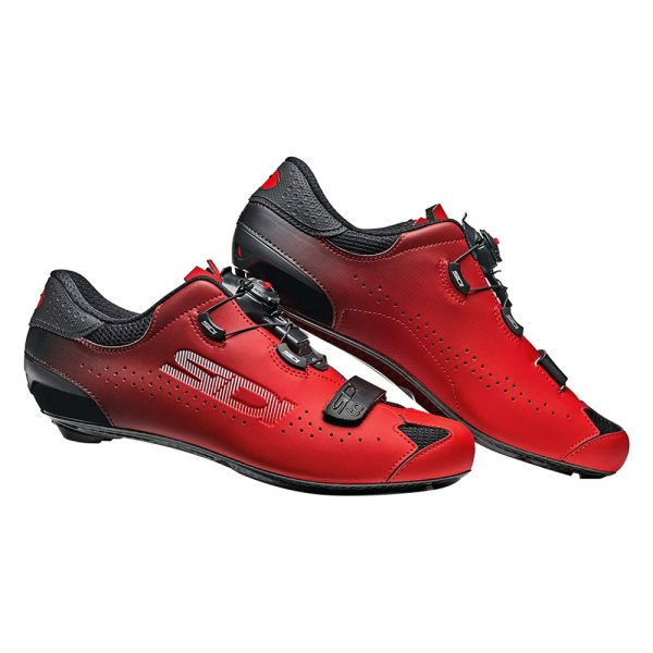 Sidi® - Men's Sixty™ 7.2 Size Black/Red Road Clip Cycling Shoes