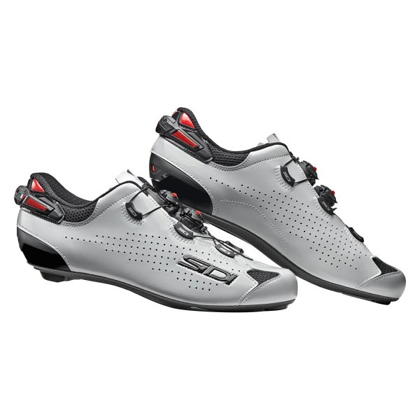 Sidi® - Men's Shot 2™ 6.4 Size Glossy Gray/Black Road Clip Cycling Shoes