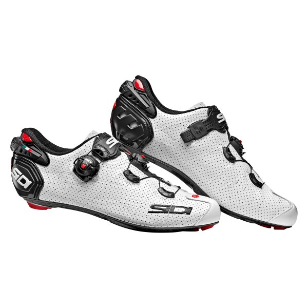 Sidi® - Men's Wire 2 Carbon Air™ 7.2 Size White/Black Road Clip Cycling Shoes