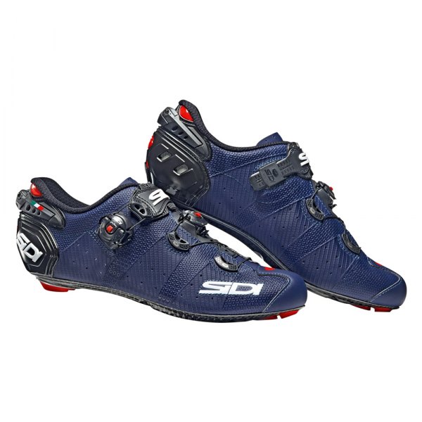 Sidi® - Men's Wire 2 Carbon™ Matt™ 8.4 Size Matte Blue/Black Road Clip Cycling Shoes