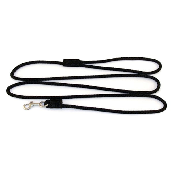 Soft Lines® - 72" Black Propylene Rope Snap Dog Leash