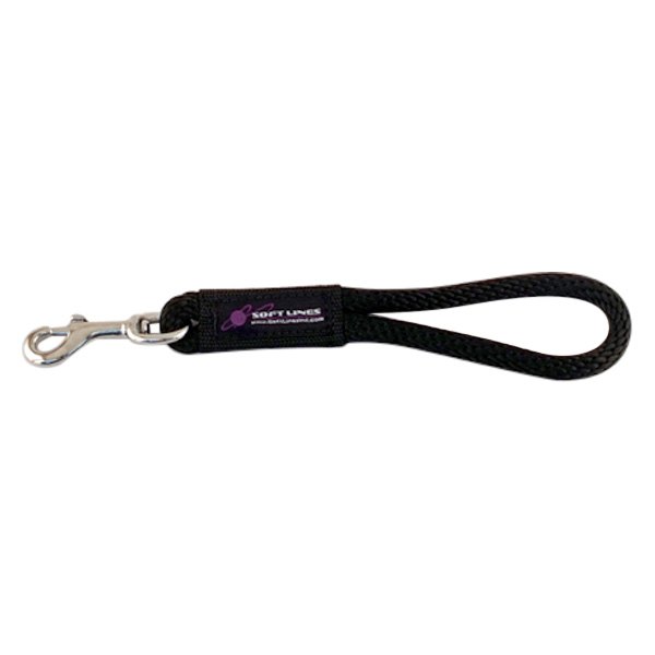 Soft Lines® - 12" Black Propylene Rope Snap Dog Leash