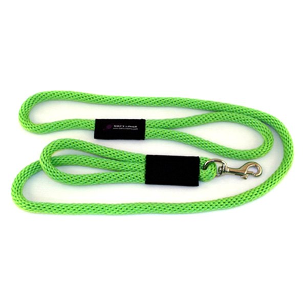Soft Lines® - Sidewalk Safety 72" Lime Green Polypropylene 2 Handled Rope Snap Dog Leash