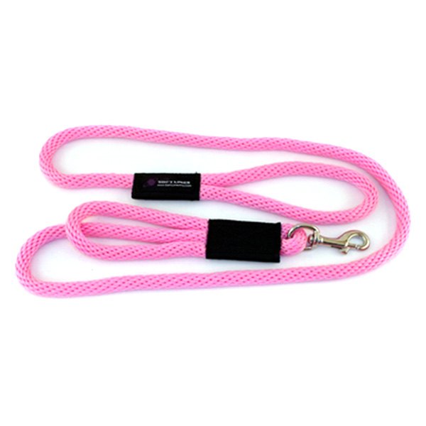 Soft Lines® - Sidewalk Safety 96" Hot Pink Polypropylene 2 Handled Rope Snap Dog Leash