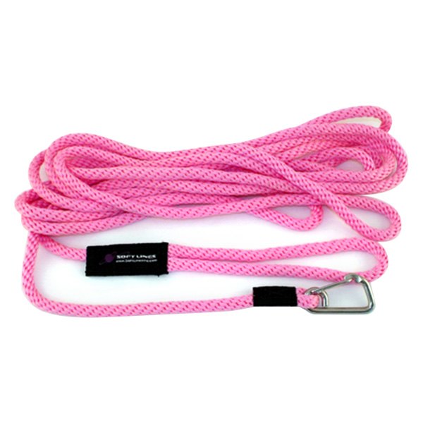 Soft Lines® - Swimming 240" Hot Pink Polypropylene Floats Rope Snap Dog Leash with Stainless Steel Spring Hook