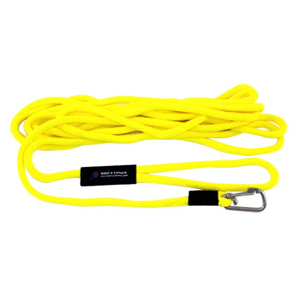 Soft Lines® - Swimming 480" Yellow Polypropylene Floats Rope Snap Dog Leash with Stainless Steel Spring Hook