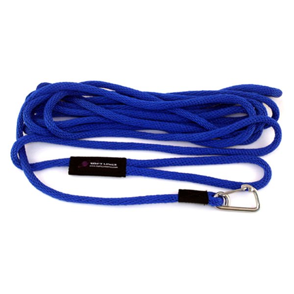 Soft Lines® - Swimming 600" Pacific Blue Polypropylene Floats Rope Snap Dog Leash with Stainless Steel Spring Hook
