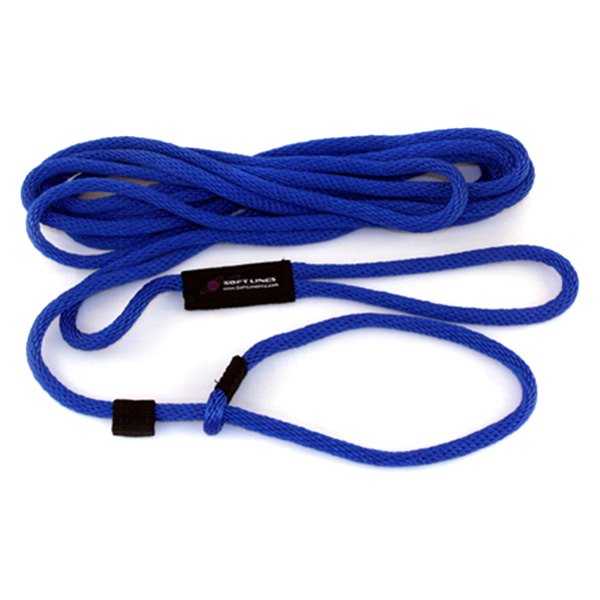 Soft Lines® - Swimming 240" Pacific Blue Polypropylene Floats Rope Slip Dog Leash with Snugger