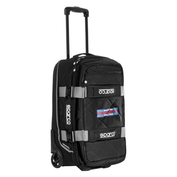 Sparco® - Travel Martini Racing™ 48 L Black/Silver Rolling Bag