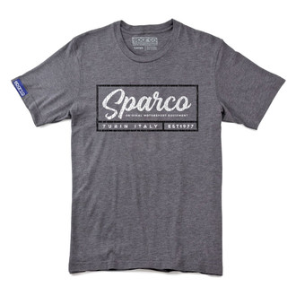 Sparco® - Men's Script Small Gray T-Shirt