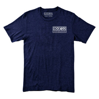 Sparco® - Men's Heritage Logo Sparco Large Navy T-Shirt