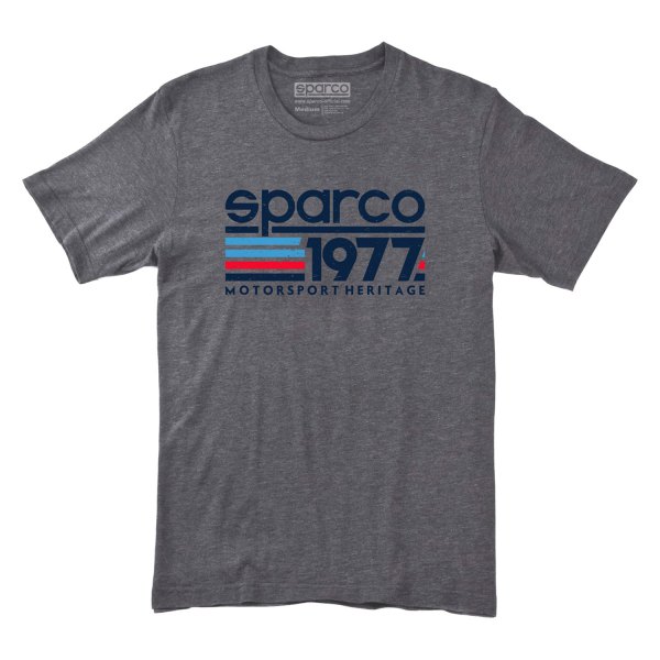 Sparco® - Men's Vintage 77 Logo Sparco Medium Gray T-Shirt