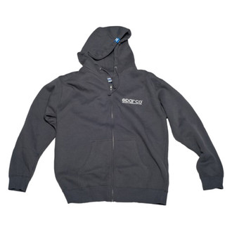 Sparco® - Men's WWW Small Gray Zip-Up Sweatshirt