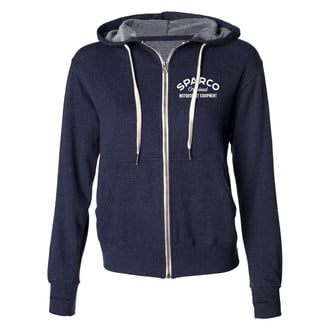 Sparco® - Men's Garage Large Navy Zip-Up Sweatshirt
